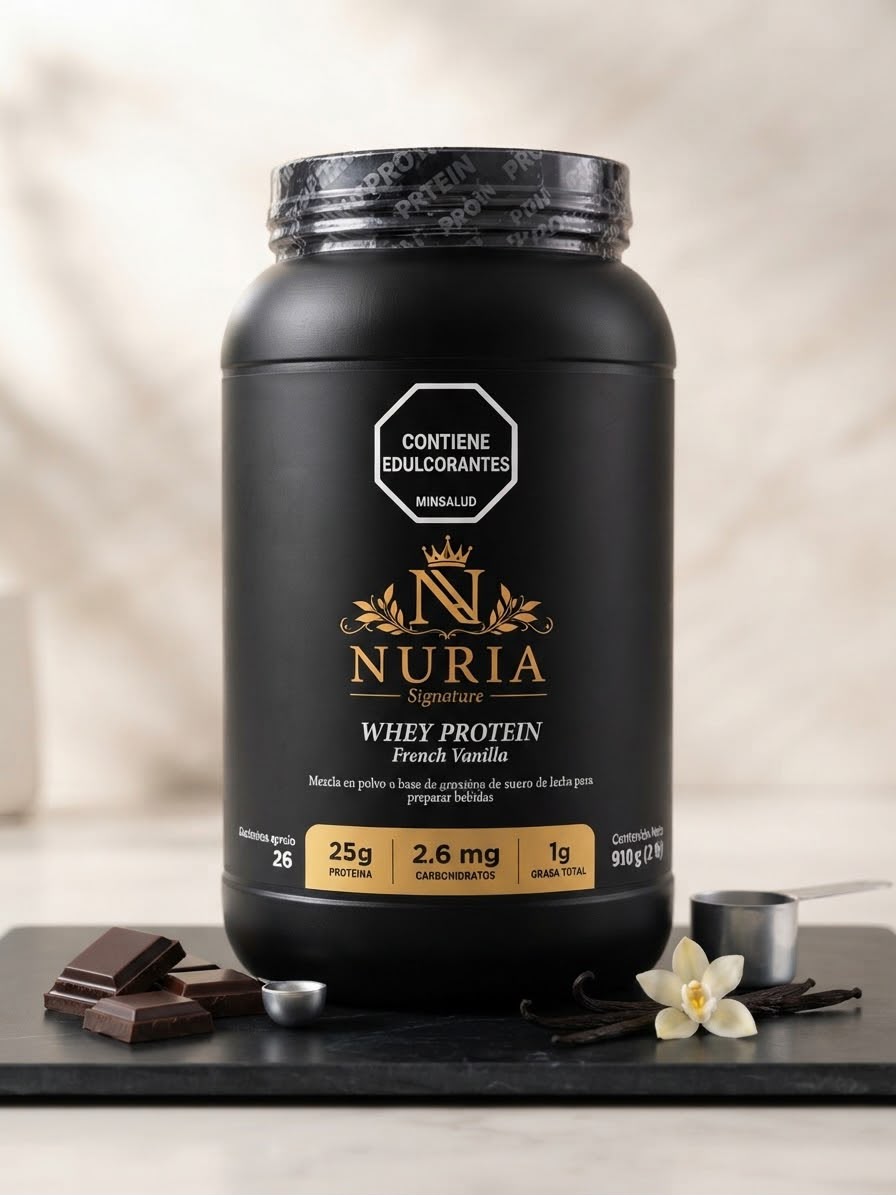 🖤 NURIA SIGNATURE WHEY PROTEIN – French Vanilla (910g / 2 lb)